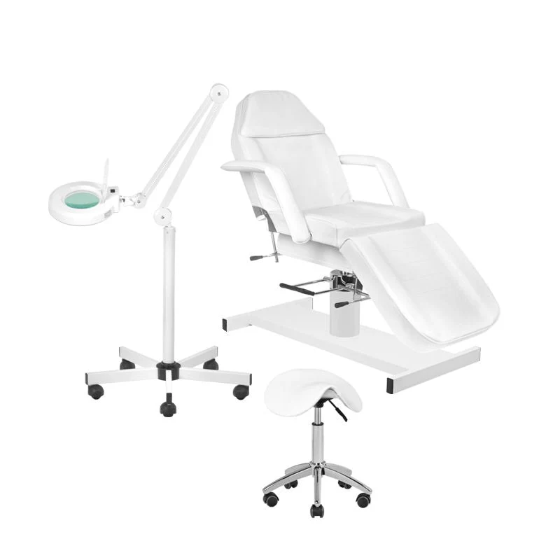 Set di poltrona 210 + lampada lente d'ingrandimento LED S5 + sgabello 302