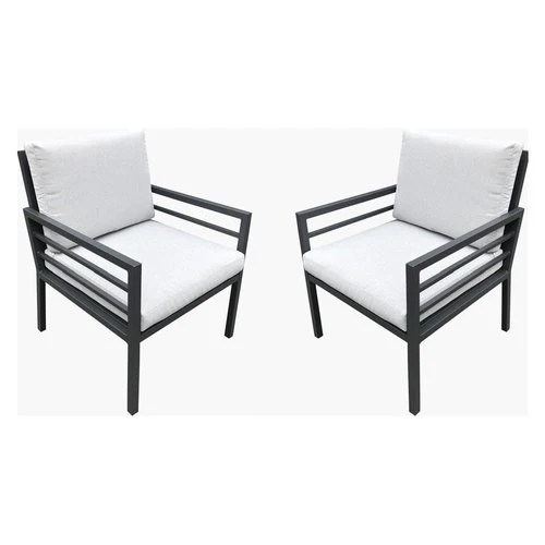 Set poltrone Amicasa LOREN Grigio scuro