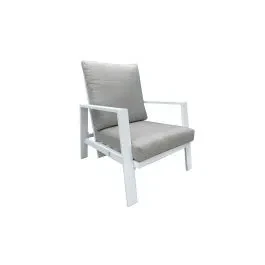 Set 2 Poltrone Valdivia Alluminio Bianco