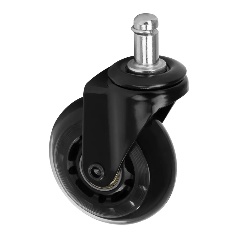 Set di 5 ruote nere per sgabello Roll Speed da premere