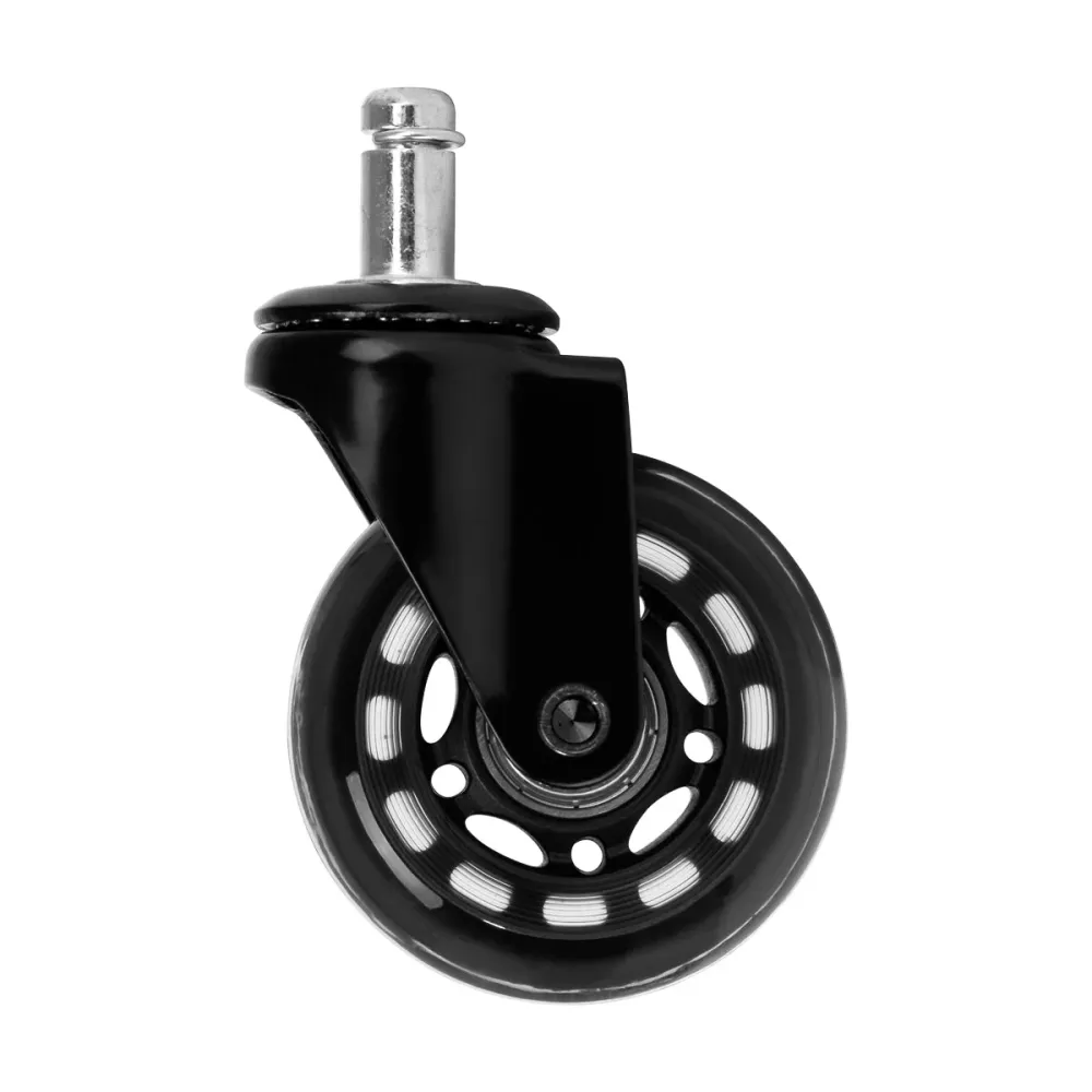 Set di 5 ruote nere per sgabello Roll Speed da premere