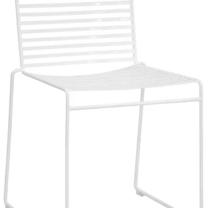 Set da 2 Sedia acciaio verniciato moderna per uso esterno o interno cm 44x41x78h