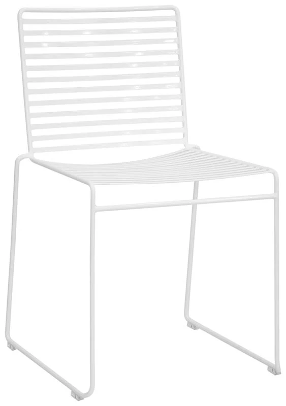 Set da 2 Sedia acciaio verniciato moderna per uso esterno o interno cm 44x41x78h