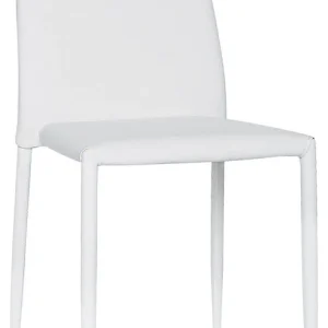 Set da 2 Sedia bianca ecopelle e metallo per cucina bar ristorante