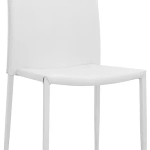 Set da 2 Sedia bianca ecopelle e metallo verniciato per cucina bar o ristorante