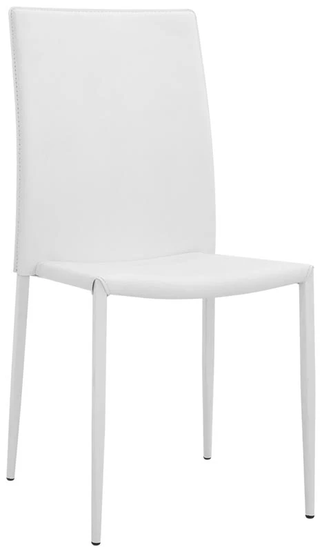 Set da 2 Sedia bianca ecopelle e metallo verniciato per cucina bar o ristorante