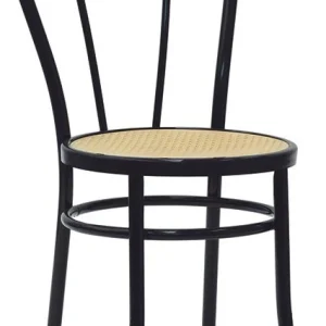 Set da 2 Sedia classica viennese acciao verniciato colore nero