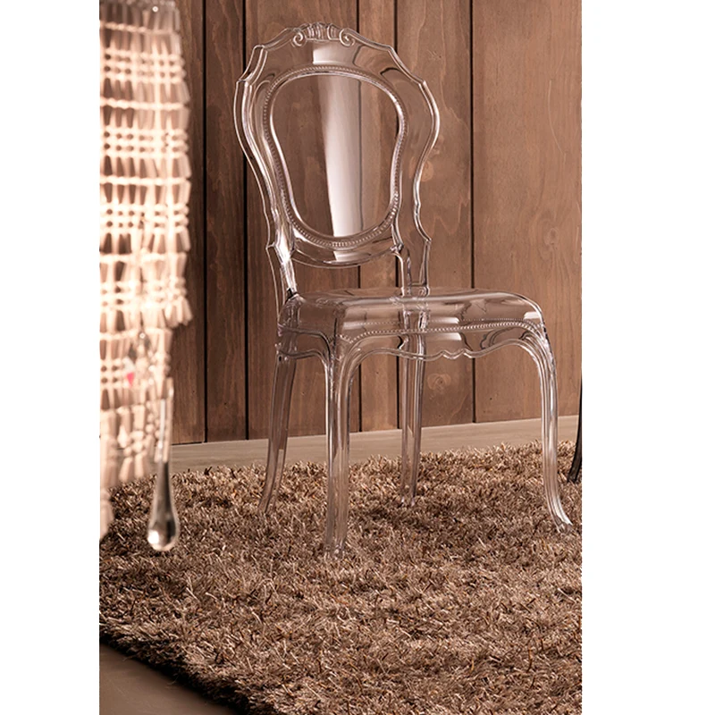 Set da 2 Sedia elegante moderna policarbonato trasparente