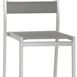 Set da 2 Sedia da esterno design moderno struttura alluminio cm 40x45x87h