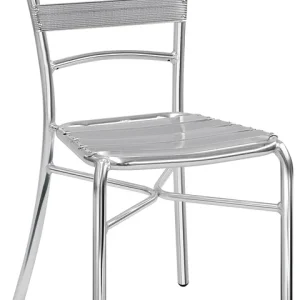 Set da 2 Sedia da esterno giardino alluminio cm 40x40x85h