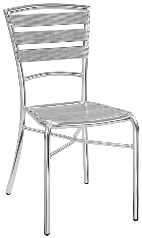 Set da 2 Sedia da esterno giardino alluminio cm 40x40x85h