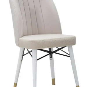 Set da 2 Sedia imbottita legno rivestita tessuto fantasia cm 50x49x92h