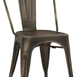 Set da 2 Sedia industrial metallo verniciato