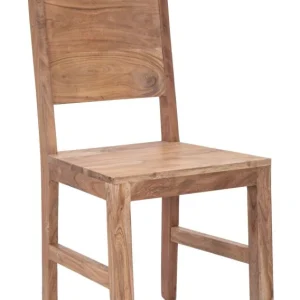 Set da 2 Sedia legno di acacia naturale da soggiorno cm 45x45x100h