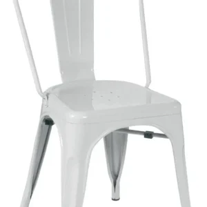 Set da 2 Sedia metallo da giardino cucina o bar tinta bianca verniciata
