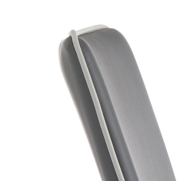Set da 4 sedia moderna con rivestimento similpelle grigio con bordino bianco