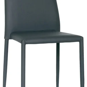 Set da 2 Sedia moderna ecopelle grigia per soggiorno bar e locali