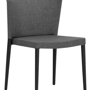 Set da 2 Sedia moderna struttura alluminio seduta tessuto cm 44x44x76h
