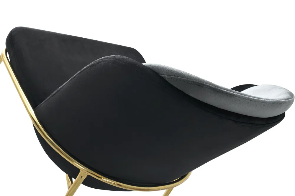 Set da 4 Sedia velluto soggiorno gambe metallo dorato cm 54x55x86h