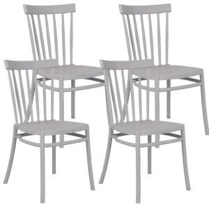 Set 4 Sedie 43x86x41 cm Polipropilene Ghiaccio