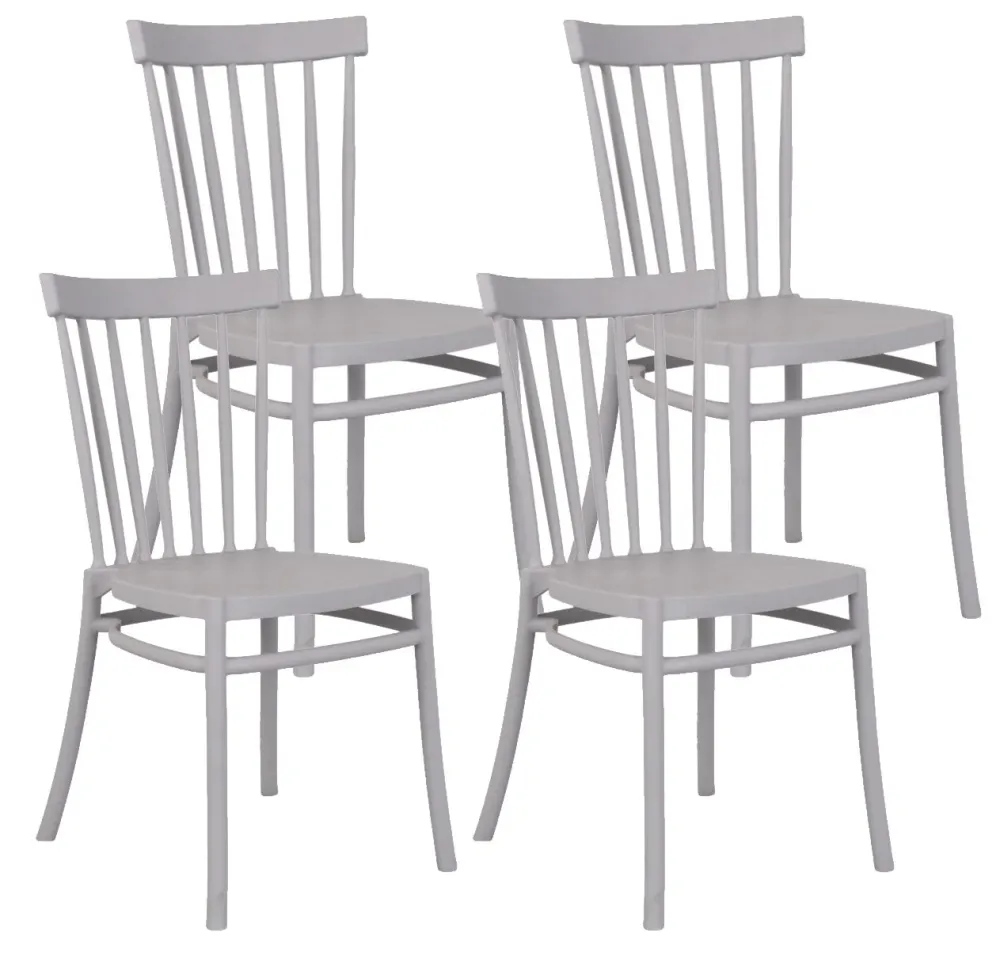 Set 4 Sedie 43x86x41 cm Polipropilene Ghiaccio
