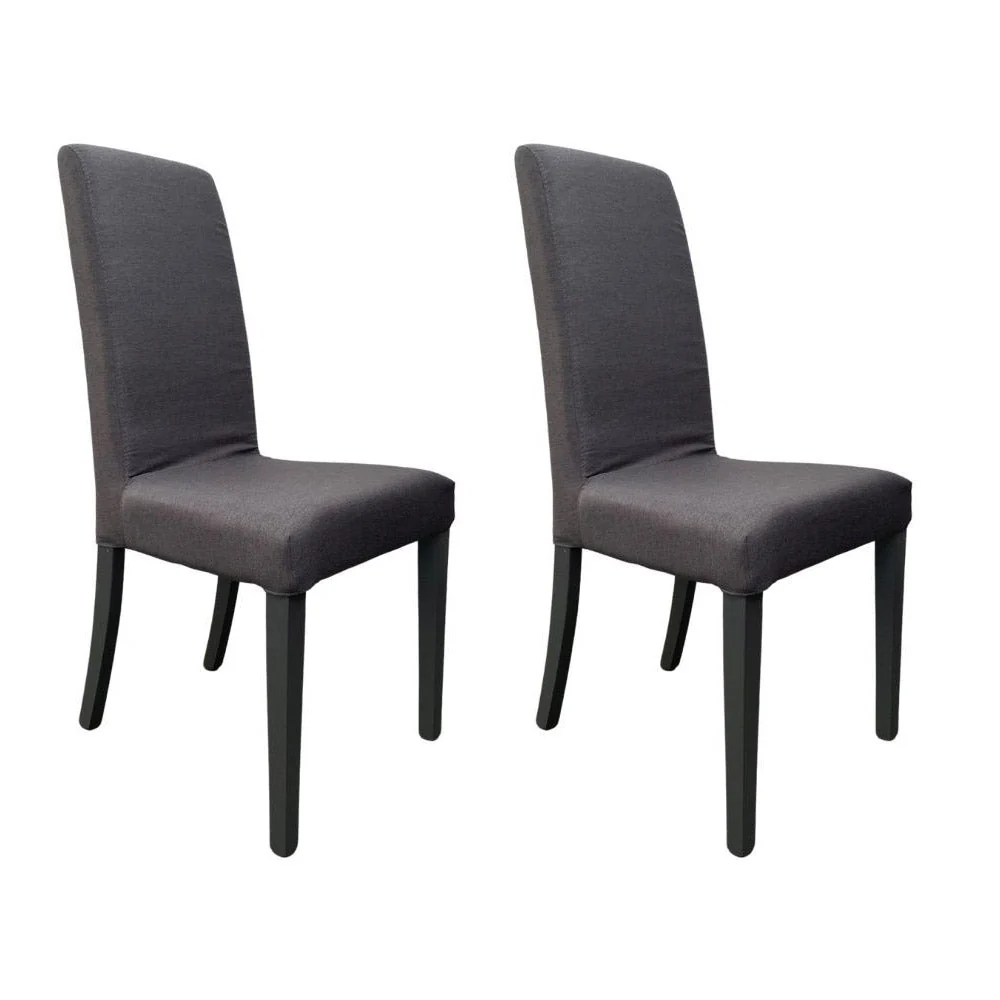 Set 2 Sedie 45x53x100 cm Edi Flash 17 tessuto sfoderabile antracite