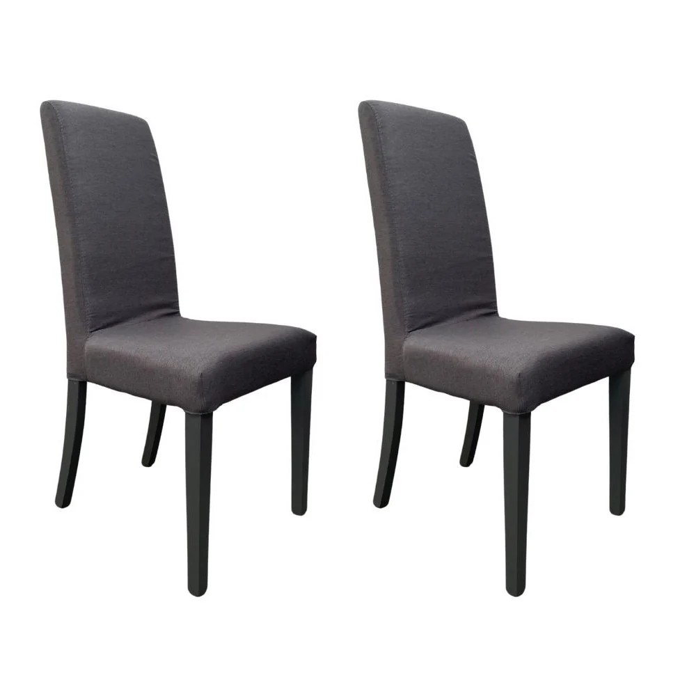 Set 2 Sedie 45x53x100 cm Edi Flash 17 tessuto sfoderabile antracite
