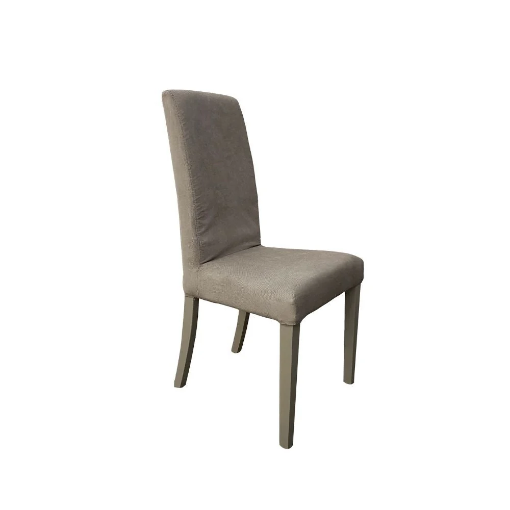 Set 2 Sedie 45x53x100 cm Edi Savoy 91 tessuto sfoderabile grigio chiaro