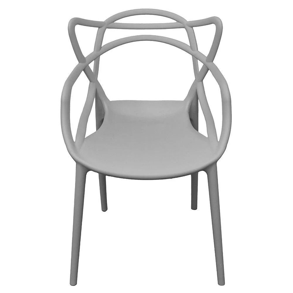 Set 4 Sedie 55x54x82 cm Polipropilene Sveva Grigie