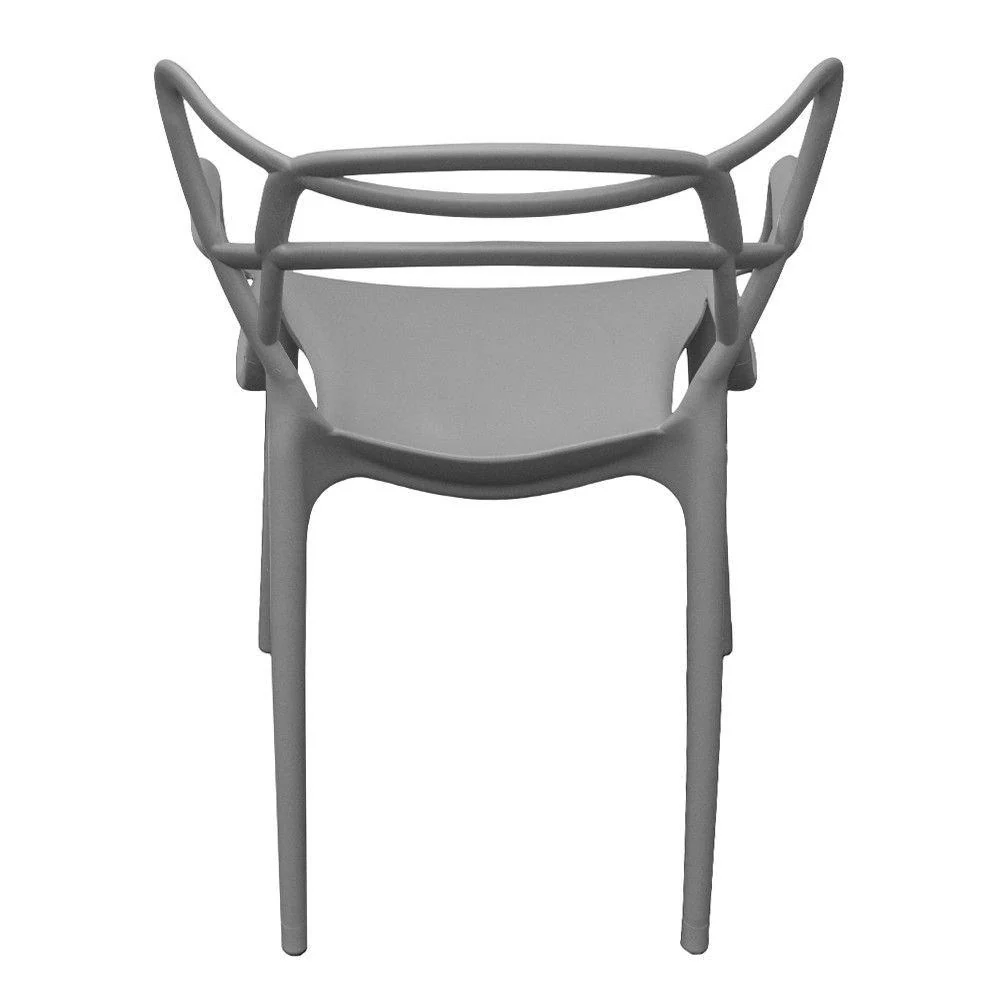 Set 4 Sedie 55x54x82 cm Polipropilene Sveva Grigie