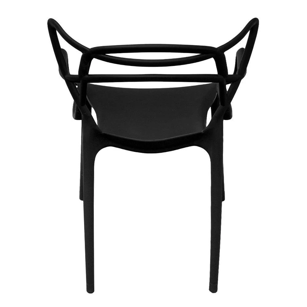Set 4 Sedie 55x54x82 cm Polipropilene Sveva Nere