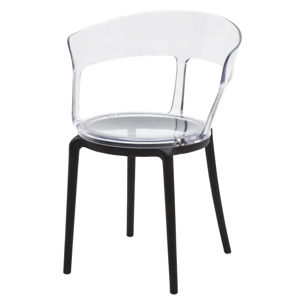 Set 4 Sedie 55x75x52 cm Polipropilene Trasparente