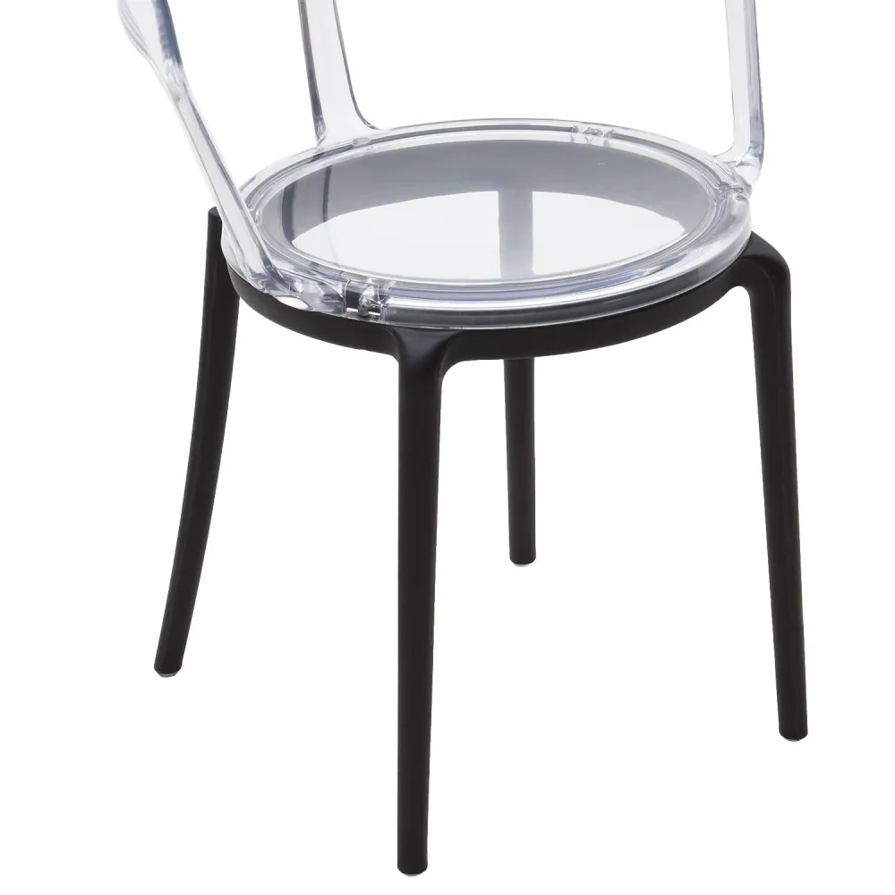 Set 4 Sedie 55x75x52 cm Polipropilene Trasparente