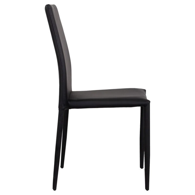 Set 6 Sedie 90x46x44 cm Similpelle da Interno Nero