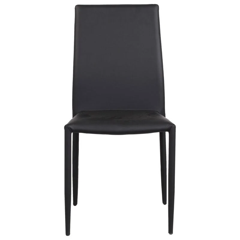 Set 6 Sedie 90x46x44 cm Similpelle da Interno Nero