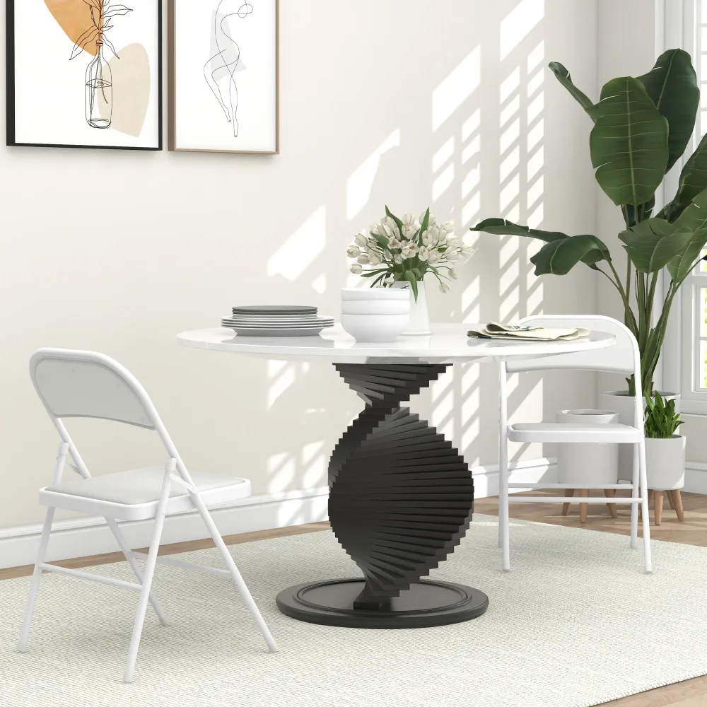 Set 2 Sedie Pieghevoli 45x46x78 cm Imbottite Finta Pelle PU e Metallo Bianco