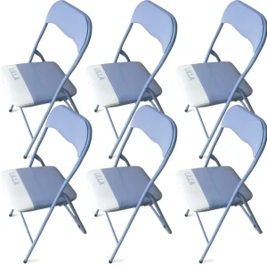 Set 6 Sedie Pieghevoli Metallo Soriani Lilla