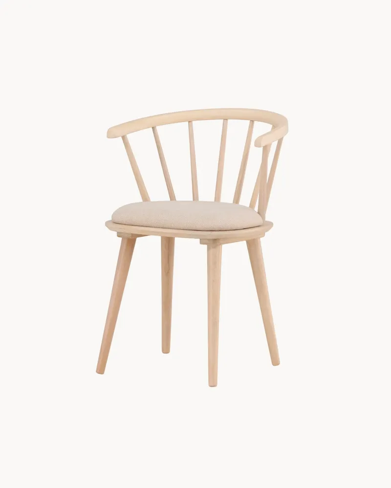 Set 2 sedie da pranzo legno con cuscino Bobby