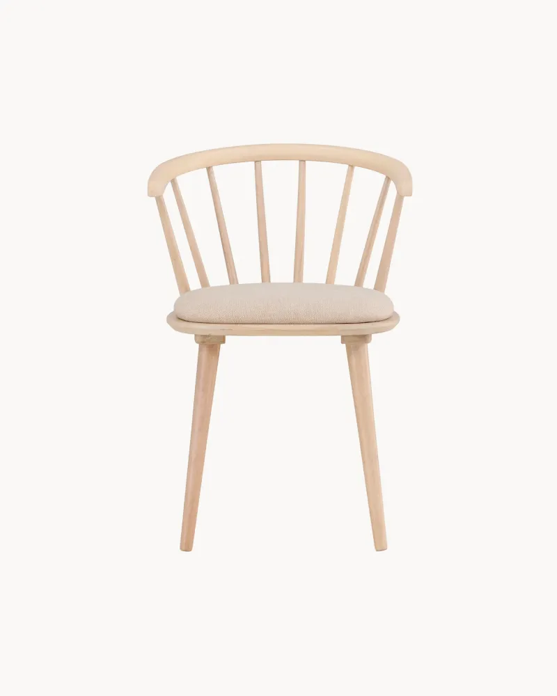 Set 2 sedie da pranzo legno con cuscino Bobby