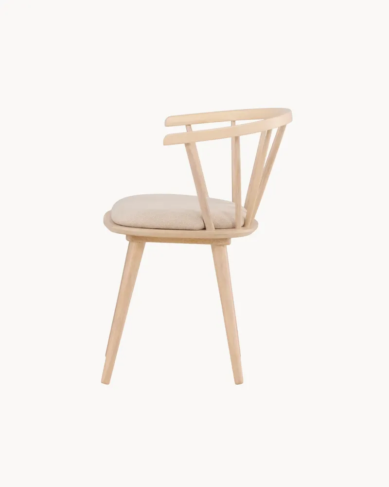 Set 2 sedie da pranzo legno con cuscino Bobby