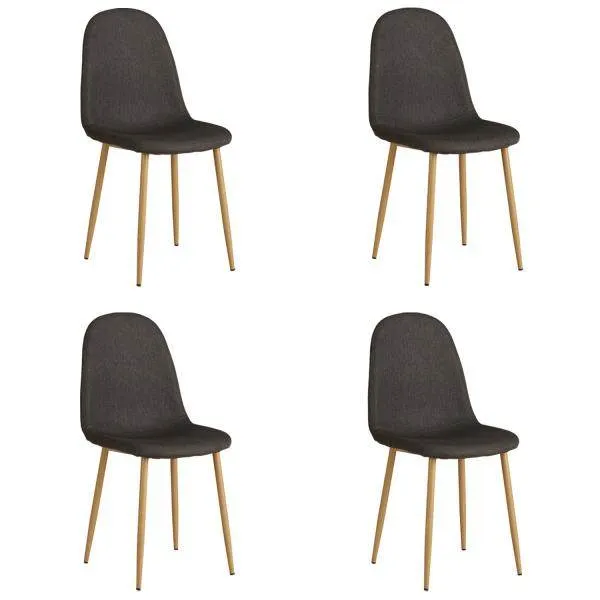 Set di 4 sedie da pranzo sedie da pranzo antracite sedie da cucina sedie imbottite