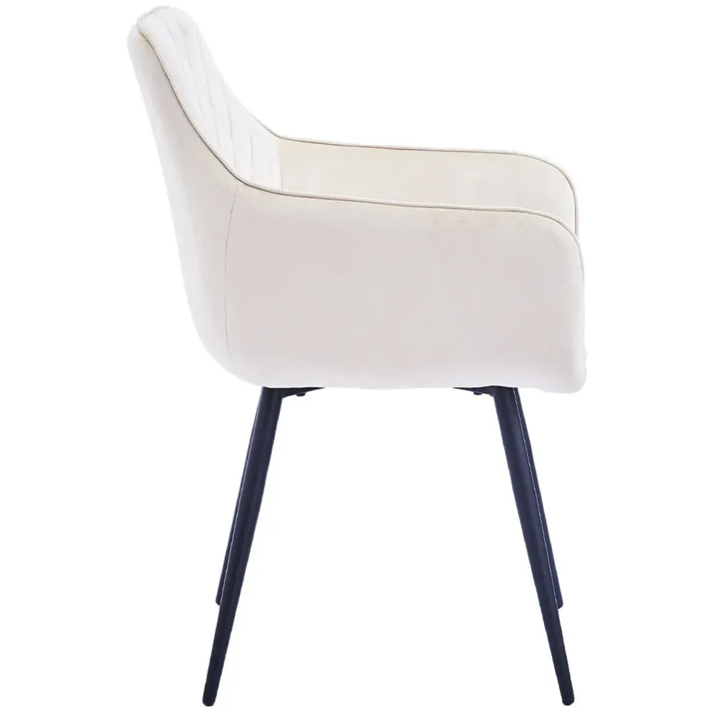 Set 2 Sedie da Pranzo Velluto Beige Ergonomica Poltrona Sedia da Ufficio Casa