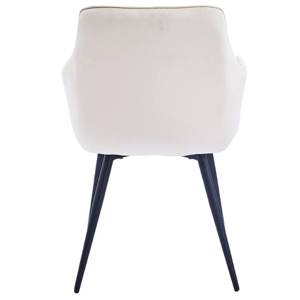 Set 2 Sedie da Pranzo Velluto Beige Ergonomica Poltrona Sedia da Ufficio Casa