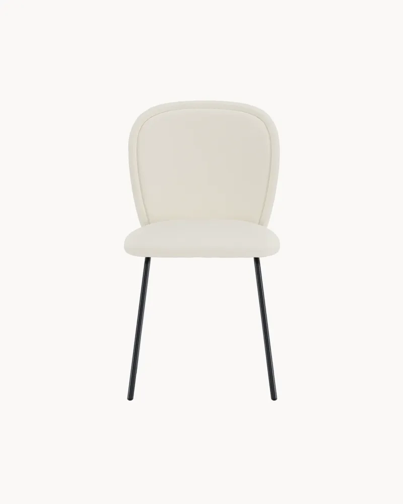 Set 2 sedie da pranzo velluto e gambe metallo Carl