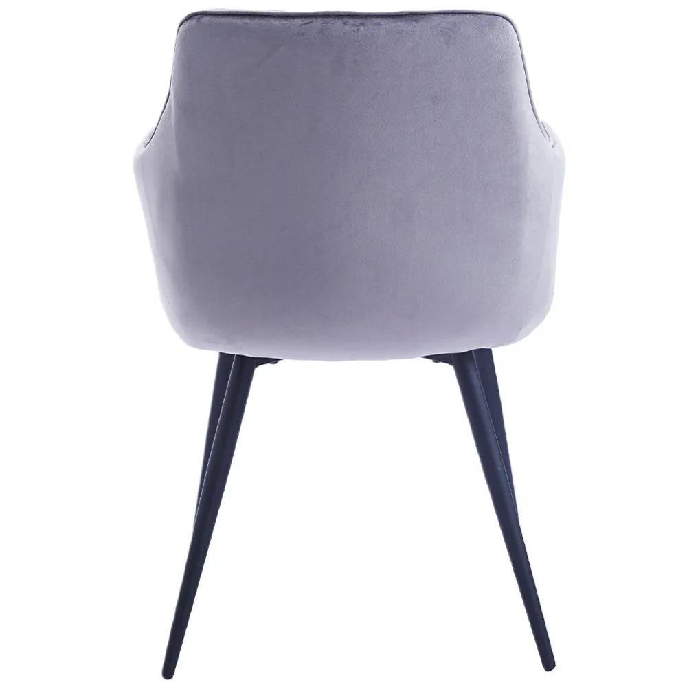 Set 2 Sedie da Pranzo Velluto Grigio Ergonomica Poltrona Sedia Ufficio Casa