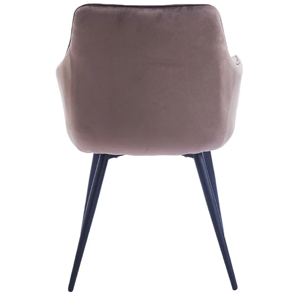 Set 2 Sedie da Pranzo Velluto Marrone Ergonomica Poltrona Sedia Ufficio Casa