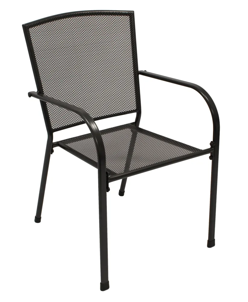 Set di sedute CLASSIC 5 pezzi, lamiera stirata antracite (tavolo 70x70cm)