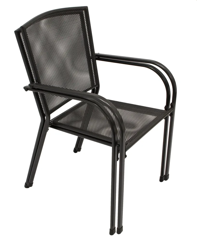 Set di sedute CLASSIC 5 pezzi, lamiera stirata antracite (tavolo 70x70cm)