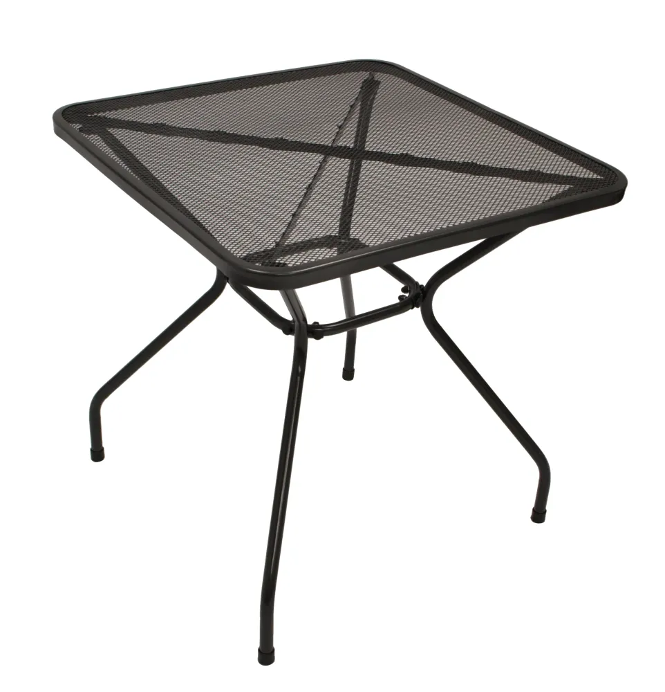 Set di sedute CLASSIC 5 pezzi, lamiera stirata antracite (tavolo 70x70cm)
