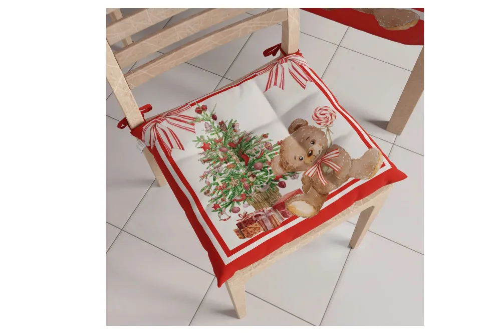 Set sei cuscini per sedie comprese di imbottitura microfibra con stampa digitale. Misura 40x40